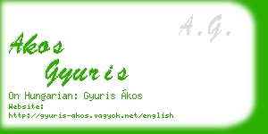 akos gyuris business card