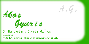 akos gyuris business card